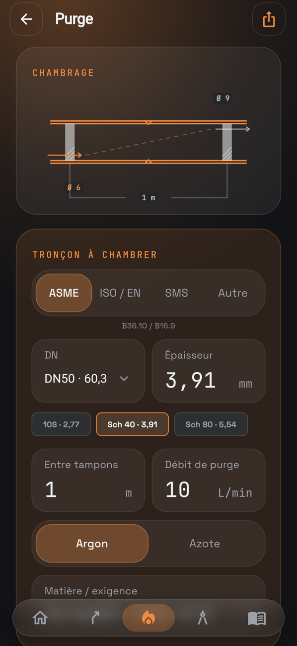 Purge tool: chamber, flow and volume